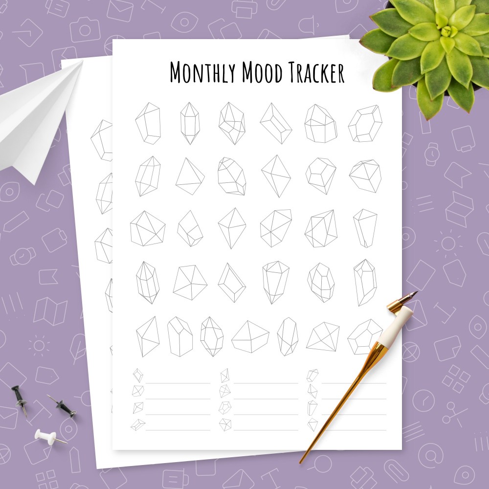 Download Printable Bullet Journal Mood Tracker Template Template