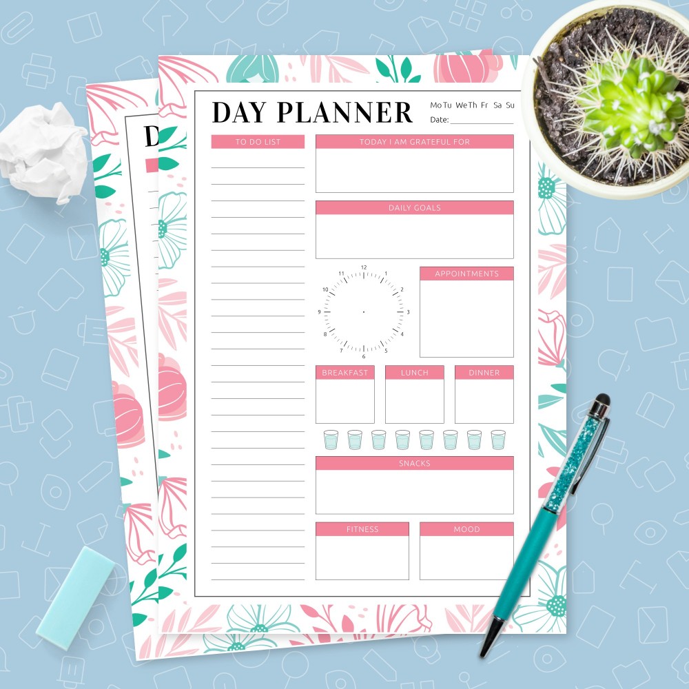 Download Printable Daily Goals and To Do List Template