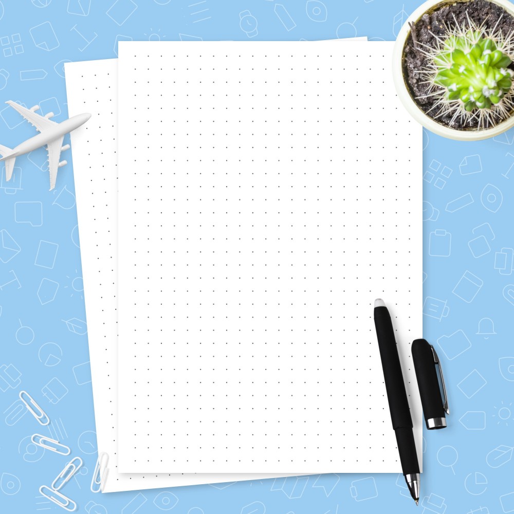 Download Printable Dot Grid Paper With 4 Dots Per Inch Template