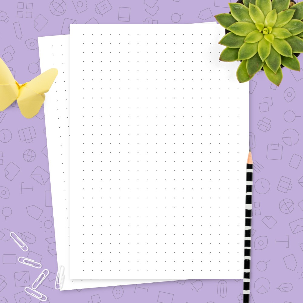 Download Printable Dot Grid Paper With 7.5 mm Spacing Template