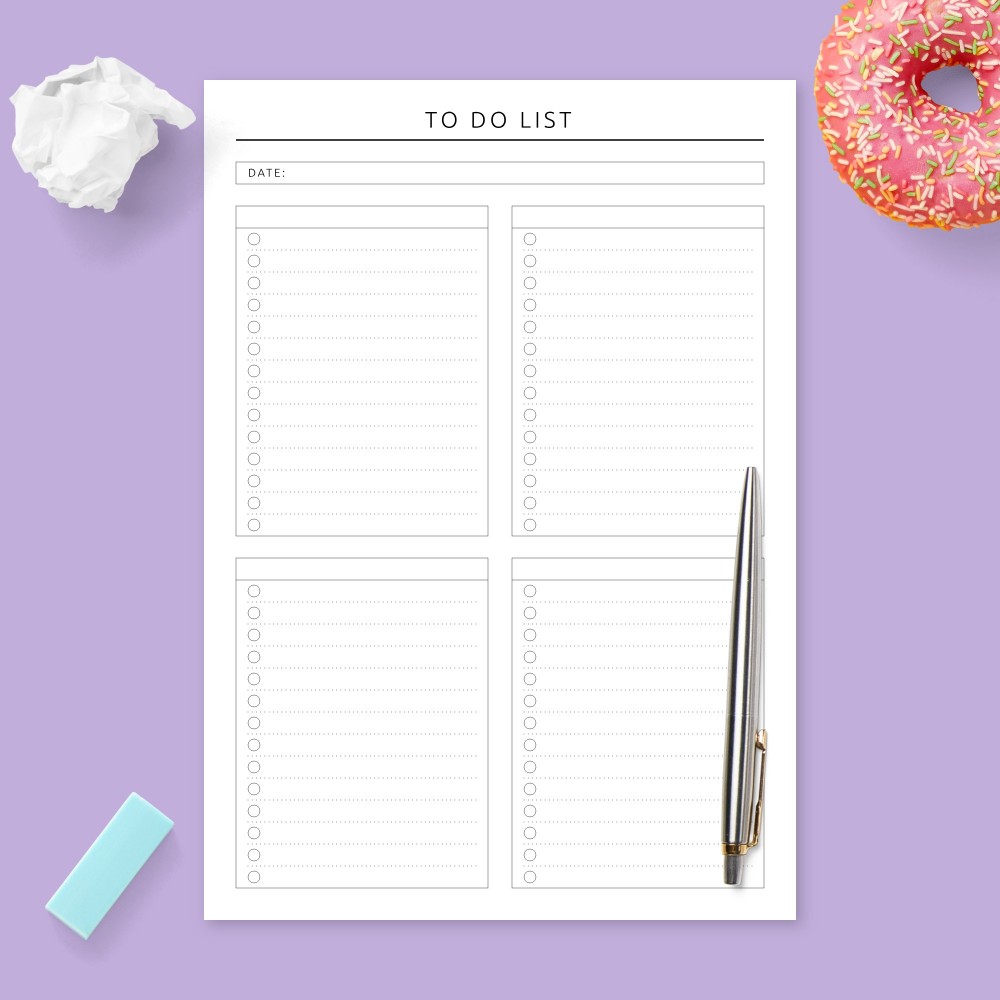 Download Printable Formal Daily To Do List Template