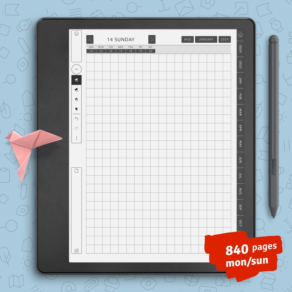 Download Kindle Scribe Graph Journal for GoodNotes, Notability