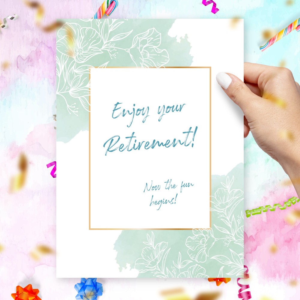 Customize and Download Mint &amp;amp; Gold Retirement Card