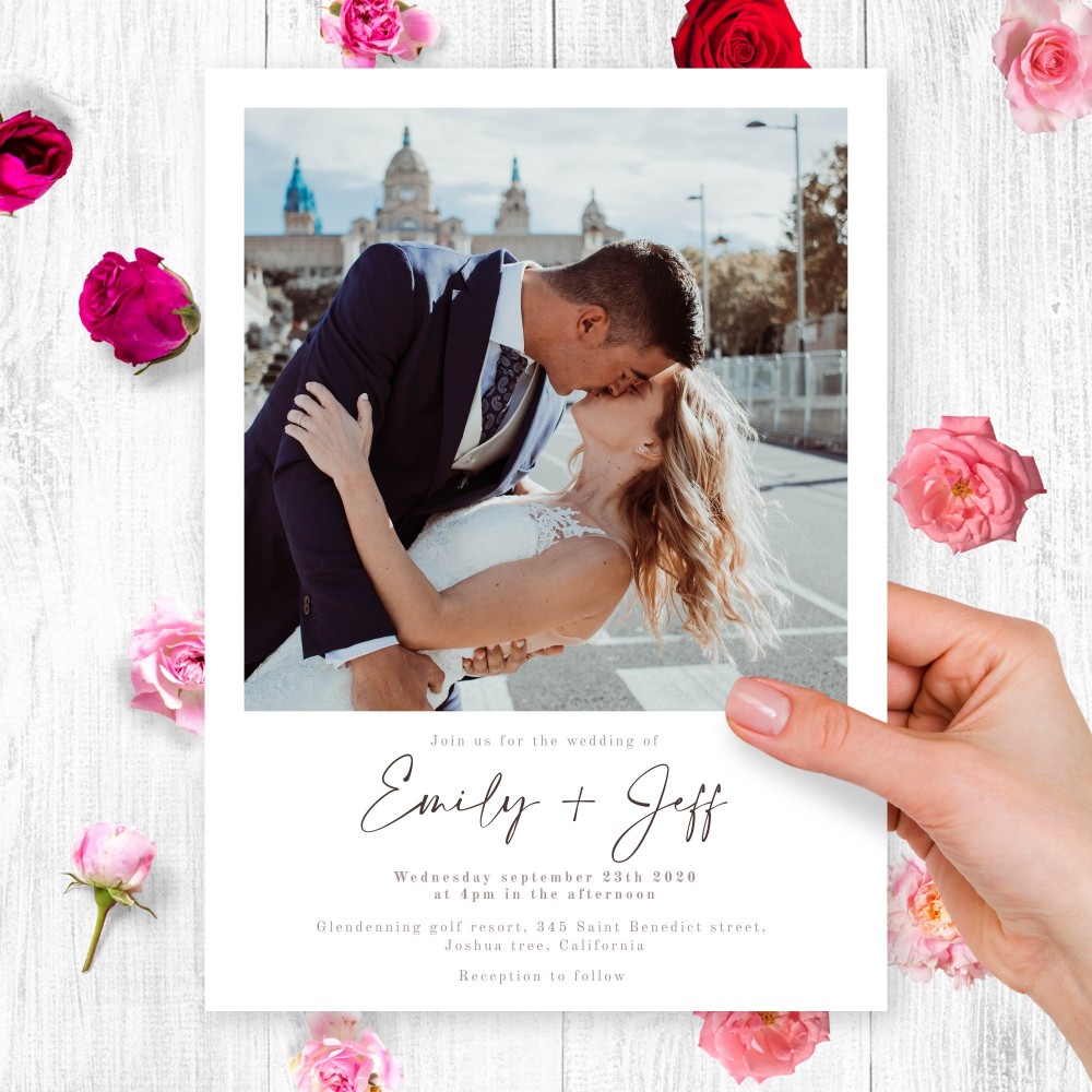Customize and Download Simpe Wedding Invitation With Photo