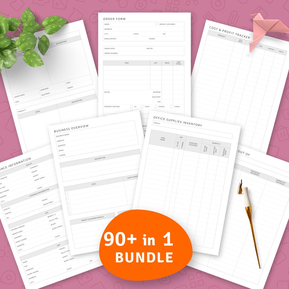 Download Printable Small Business Planner Ultimate Bundle Template