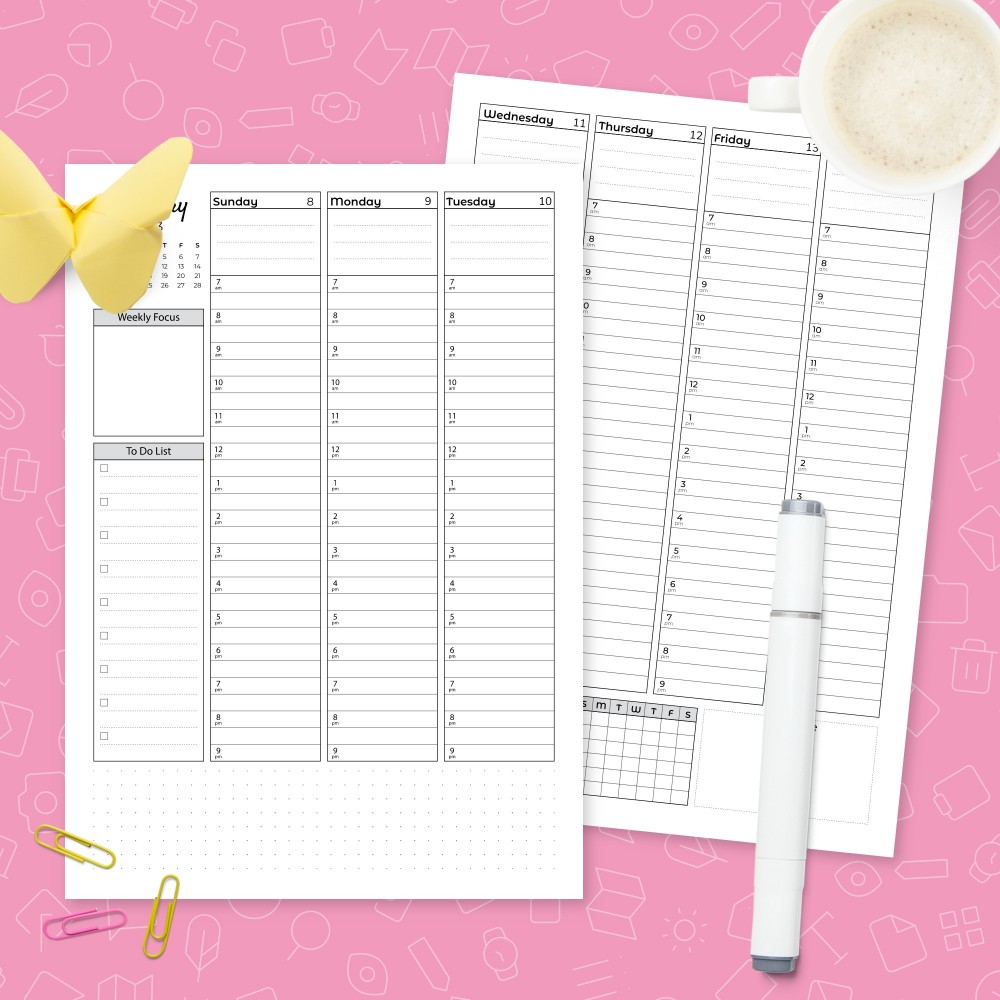Download Printable Weekly Organizer And To Do List Template
